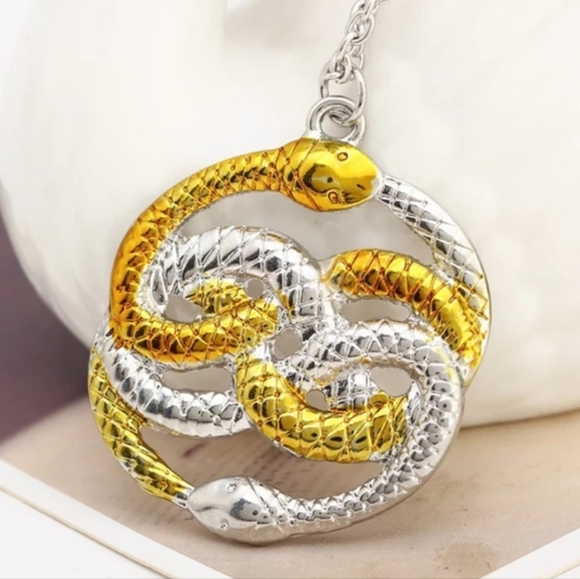 Jewelry X5 Snake Necklace Never Ending Auryn Ouroboros Snakes